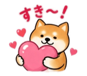 ハートを抱えるもんちゃん
